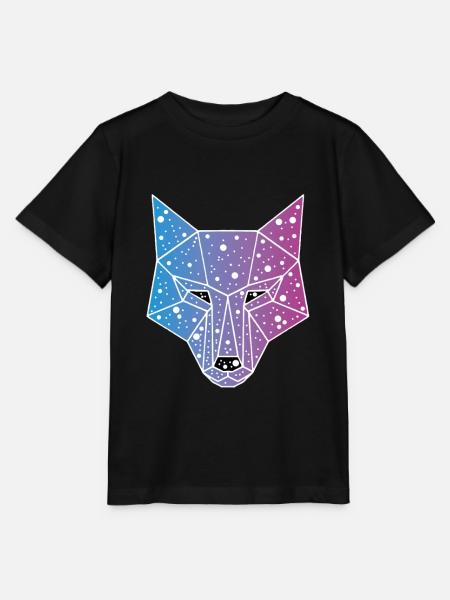 Galaktische Wolf - Stanley/Stella Kinder T-Shirt MINI CREATOR - Schwarz