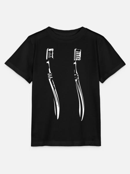Duale Zahnbürsten Silhouette - Stanley/Stella Kinder T-Shirt MINI CREATOR - Schwarz
