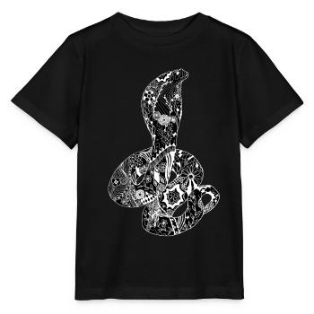 Patchwork Cobra - Stanley/Stella Kinder T-Shirt MINI CREATOR  - Schwarz - Vorne - Mikhail (115cm)
