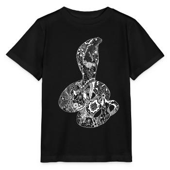 Patchwork Cobra - Stanley/Stella Kinder T-Shirt MINI CREATOR  - Schwarz - Vorne - Mikhail (115cm)