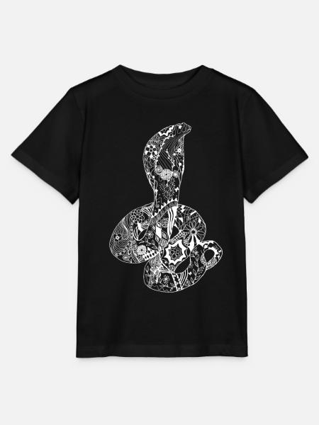 Patchwork Cobra - Stanley/Stella Kinder T-Shirt MINI CREATOR  - Schwarz