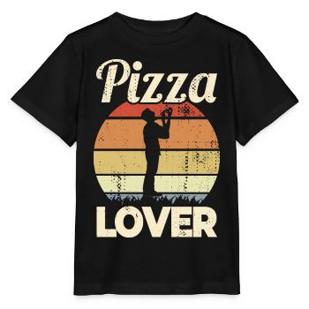 Pizza Eater - Stanley/Stella MINI CREATOR Kids’ T-Shirt - black - Front - Mikhail (115cm)
