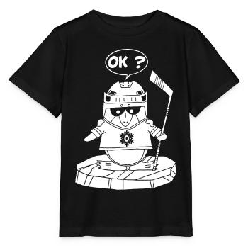 Weißer Sportpinguin - Stanley/Stella Kinder T-Shirt MINI CREATOR  - Schwarz - Vorne - Mikhail (115cm)