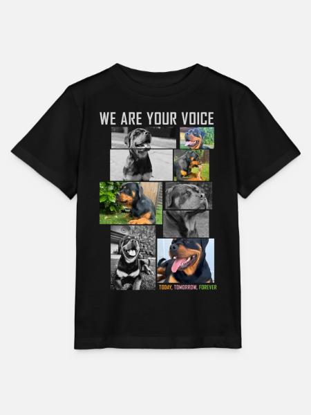 Hundeische Stimme Collage - Stanley/Stella Kinder T-Shirt MINI CREATOR - Schwarz
