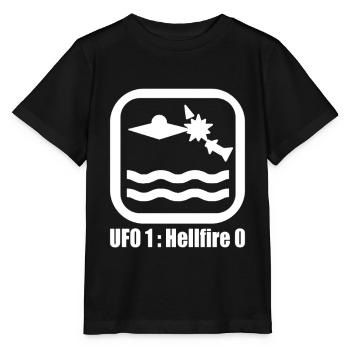 UFO Rocket White 1:0 Meme T-Shirt - Stanley/Stella MINI CREATOR Kids’ T-Shirt - black - Front - Mikhail (115cm)