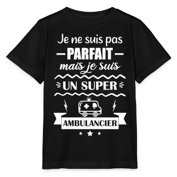 Super Ambulanz Notfall Krankenwagen - Stanley/Stella Kinder T-Shirt MINI CREATOR  - Schwarz - Vorne - Mikhail (115cm)