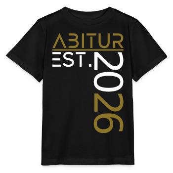 Abitur 2026 - Stanley/Stella Kinder T-Shirt MINI CREATOR  - Schwarz - Vorne - Mikhail (115cm)