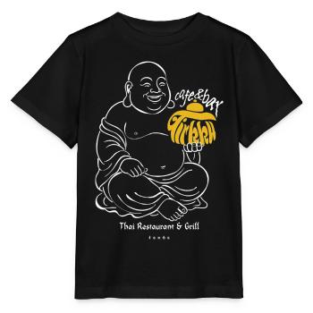Tirkku Buddha - Stanley/Stella Kinder T-Shirt MINI CREATOR  - Schwarz - Vorne - Mikhail (115cm)