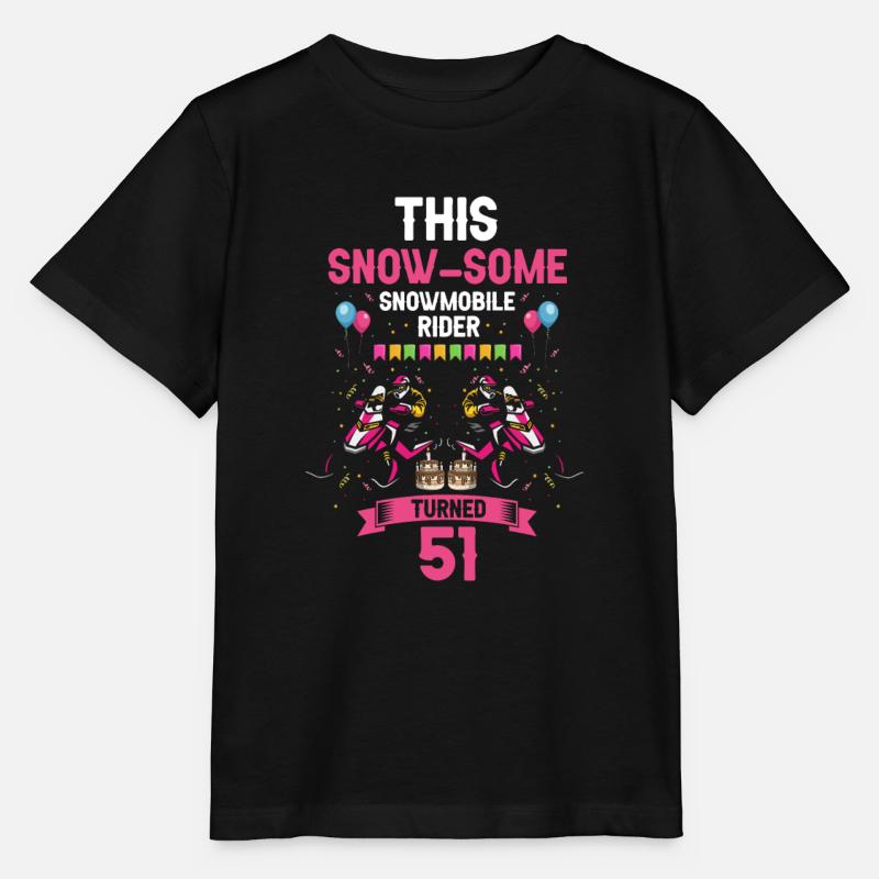 Snowmobile design for skidoo riders birthday - Stanley/Stella MINI CREATOR Kids’ T-Shirt - black