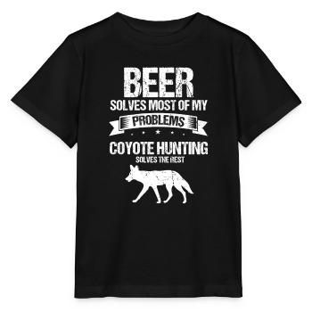 Conception de coyote pour les réacteurs de coyote - T-shirt bio MINI CREATOR Stanley/Stella Enfant - noir - Devant - Mikhail (115cm)