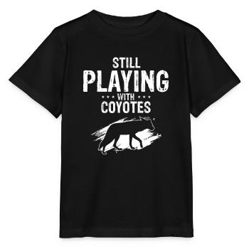 Conception de coyote pour les réacteurs de coyote - T-shirt bio MINI CREATOR Stanley/Stella Enfant - noir - Devant - Mikhail (115cm)