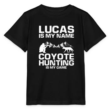 Conception de coyote pour les réacteurs de coyote - T-shirt bio MINI CREATOR Stanley/Stella Enfant - noir - Devant - Mikhail (115cm)