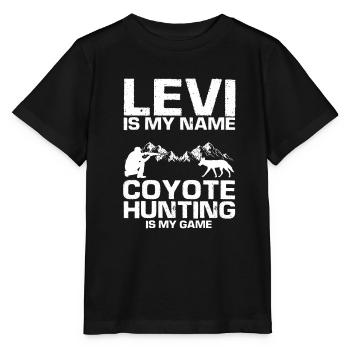 Conception de coyote pour les réacteurs de coyote - T-shirt bio MINI CREATOR Stanley/Stella Enfant - noir - Devant - Mikhail (115cm)