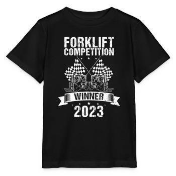 Lagerhausfahrer und Lagerarbeiter für Stapler - Stanley/Stella Kinder T-Shirt MINI CREATOR  - Schwarz - Vorne - Mikhail (115cm)