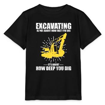 Excavator driver for excavator reverse drivers - Stanley/Stella MINI CREATOR Kids’ T-Shirt - black - Front - Mikhail (115cm)