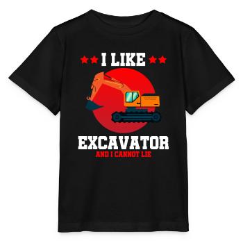 Heavy Equipment Operator and Excavator Operator Design - Stanley/Stella MINI CREATOR Kids’ T-Shirt - black - Front - Mikhail (115cm)