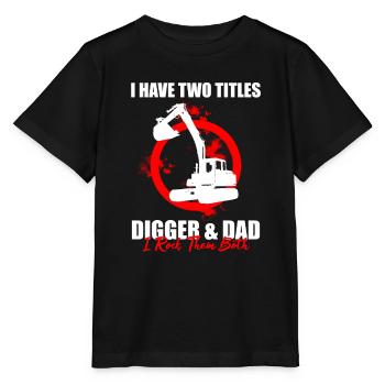 Heavy Equipment Operator and Excavator Operator Design - Stanley/Stella MINI CREATOR Kids’ T-Shirt - black - Front - Mikhail (115cm)