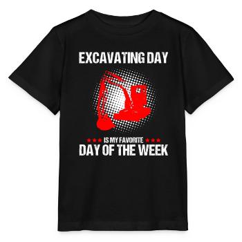 Heavy Equipment Operator and Excavator Operator Design - Stanley/Stella MINI CREATOR Kids’ T-Shirt - black - Front - Mikhail (115cm)