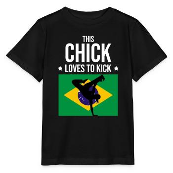 Capoeira für Mixed Martial Arts und Kickboxen - Stanley/Stella Kinder T-Shirt MINI CREATOR  - Schwarz - Vorne - Mikhail (115cm)