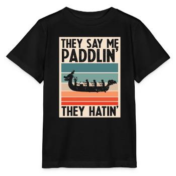 Dragon Boat Racing Theme for Dragon Boating - Stanley/Stella MINI CREATOR Kids’ T-Shirt - black - Front - Mikhail (115cm)