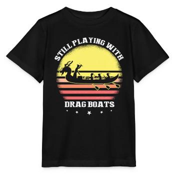 Bateau-dragon et équipage de bateau-dragon - T-shirt bio MINI CREATOR Stanley/Stella Enfant - noir - Devant - Mikhail (115cm)
