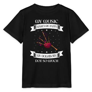 Dudelsack für Dudelsackspieler und Schotten - Stanley/Stella Kinder T-Shirt MINI CREATOR  - Schwarz - Vorne - Mikhail (115cm)
