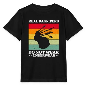Dudelsack für Dudelsackspieler und Schotten - Stanley/Stella Kinder T-Shirt MINI CREATOR  - Schwarz - Vorne - Mikhail (115cm)