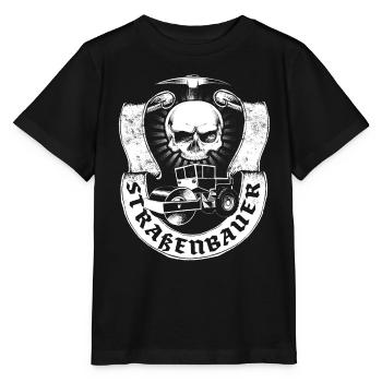 Straßenbauer - Stanley/Stella Kinder T-Shirt MINI CREATOR  - Schwarz - Vorne - Mikhail (115cm)