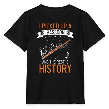 Instrument à vent en bois et instrument à vent basson - T-shirt bio MINI CREATOR Stanley/Stella Enfant - noir - Devant - Mikhail (115cm)