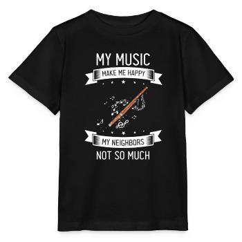 Instrument à vent en bois et instrument à vent basson - T-shirt bio MINI CREATOR Stanley/Stella Enfant - noir - Devant - Mikhail (115cm)