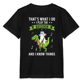 Instrument à vent en bois et instrument à vent basson - T-shirt bio MINI CREATOR Stanley/Stella Enfant - noir - Devant - Mikhail (115cm)