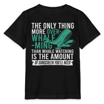 Whale watching design for whales - Stanley/Stella MINI CREATOR Kids’ T-Shirt - black - Front - Mikhail (115cm)