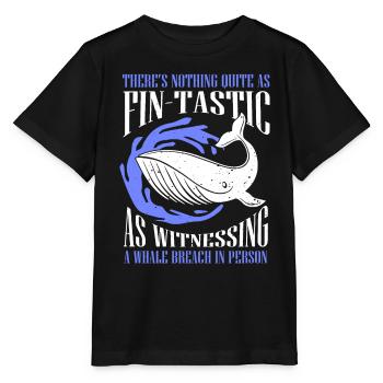Whale design for whales and blue whales or beluga whales - Stanley/Stella MINI CREATOR Kids’ T-Shirt - black - Front - Mikhail (115cm)
