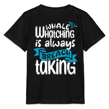 Whale Quote for Blue Whale and Beluga Whale - Stanley/Stella MINI CREATOR Kids’ T-Shirt - black - Front - Mikhail (115cm)