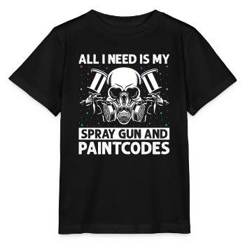 Autolackierer Angebot für Karosserietechniker - Stanley/Stella Kinder T-Shirt MINI CREATOR  - Schwarz - Vorne - Mikhail (115cm)