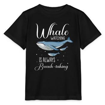 Orca Beobachtung für Buckelwale und Meerwale - Stanley/Stella Kinder T-Shirt MINI CREATOR  - Schwarz - Vorne - Mikhail (115cm)