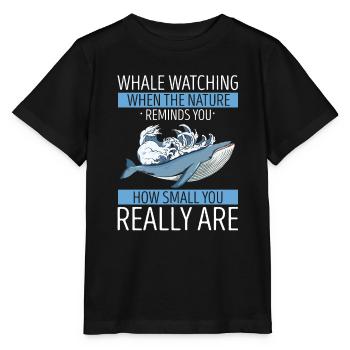 Orca Beobachtung für Buckelwale und Meerwale - Stanley/Stella Kinder T-Shirt MINI CREATOR  - Schwarz - Vorne - Mikhail (115cm)