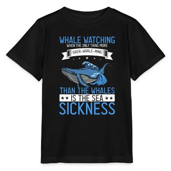 Meeressäuger für Orca-Beobachtung und Buckelwal - Stanley/Stella Kinder T-Shirt MINI CREATOR  - Schwarz - Vorne - Mikhail (115cm)