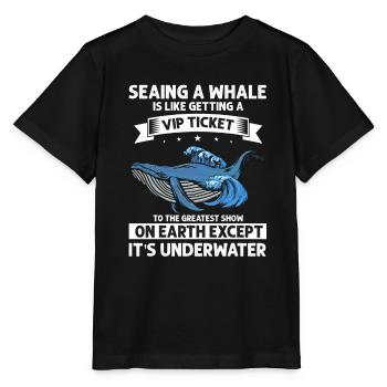 Orca Beobachtung für Buckelwale und Meerwale - Stanley/Stella Kinder T-Shirt MINI CREATOR  - Schwarz - Vorne - Mikhail (115cm)