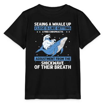 Orca Beobachtung für Buckelwale und Meerwale - Stanley/Stella Kinder T-Shirt MINI CREATOR  - Schwarz - Vorne - Mikhail (115cm)