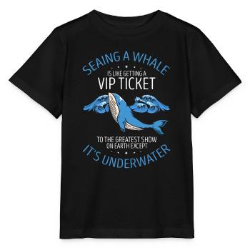 Meeressäuger für Orca-Beobachtung und Buckelwal - Stanley/Stella Kinder T-Shirt MINI CREATOR  - Schwarz - Vorne - Mikhail (115cm)