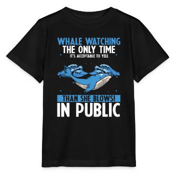 Meeressäuger für Orca-Beobachtung und Buckelwal - Stanley/Stella Kinder T-Shirt MINI CREATOR  - Schwarz - Vorne - Mikhail (115cm)