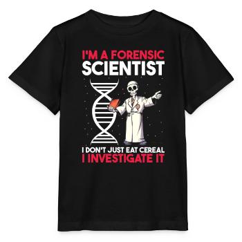 Forensische Kriminologie und Tatort-Ermittler - Stanley/Stella Kinder T-Shirt MINI CREATOR  - Schwarz - Vorne - Mikhail (115cm)