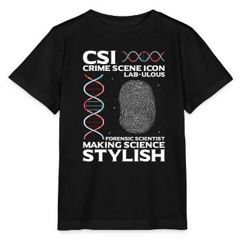 Forensische Kriminologie und Tatort-Ermittler - Stanley/Stella Kinder T-Shirt MINI CREATOR  - Schwarz - Vorne - Mikhail (115cm)