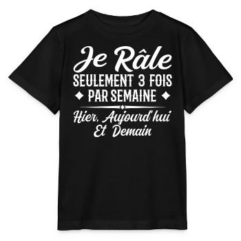 I only grumble 3 times a week funny gift - Stanley/Stella MINI CREATOR Kids’ T-Shirt - black - Front - Mikhail (115cm)