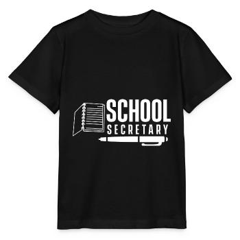 Secrétaire d'école secrétaires secrétaire assistante de bureau - T-shirt bio MINI CREATOR Stanley/Stella Enfant - noir - Devant - Mikhail (115cm)