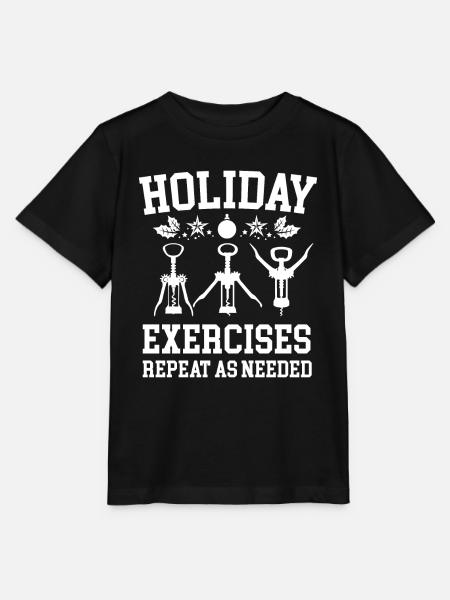 Répétez les exercices des Fêtes au besoin - T-shirt bio MINI CREATOR Stanley/Stella Enfant - noir