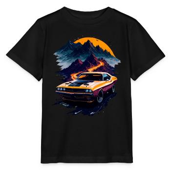 Klassischer Sportwagen - Stanley/Stella Kinder T-Shirt MINI CREATOR  - Schwarz - Vorne - Mikhail (115cm)
