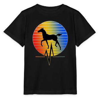 Cheval - EKG - T-shirt bio MINI CREATOR Stanley/Stella Enfant - noir - Devant - Mikhail (115cm)