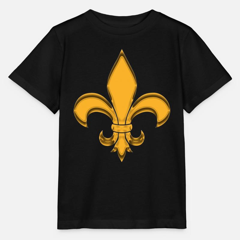fleur de lys - T-shirt bio MINI CREATOR Stanley/Stella Enfant - noir